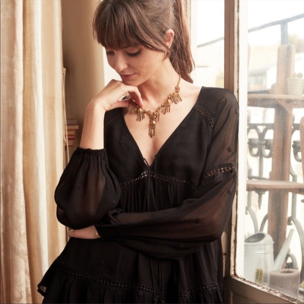 Sezane | Ambre Poppy Red Blouse Size EU 36 (US 4) - Picture 4 of 8